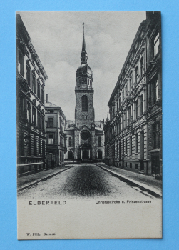 Ansichtskarte AK Elberfeld Barmen Wuppertal 1900 Prinzenstrasse Häuser Christuskirche Architektur Ortsansicht NRW